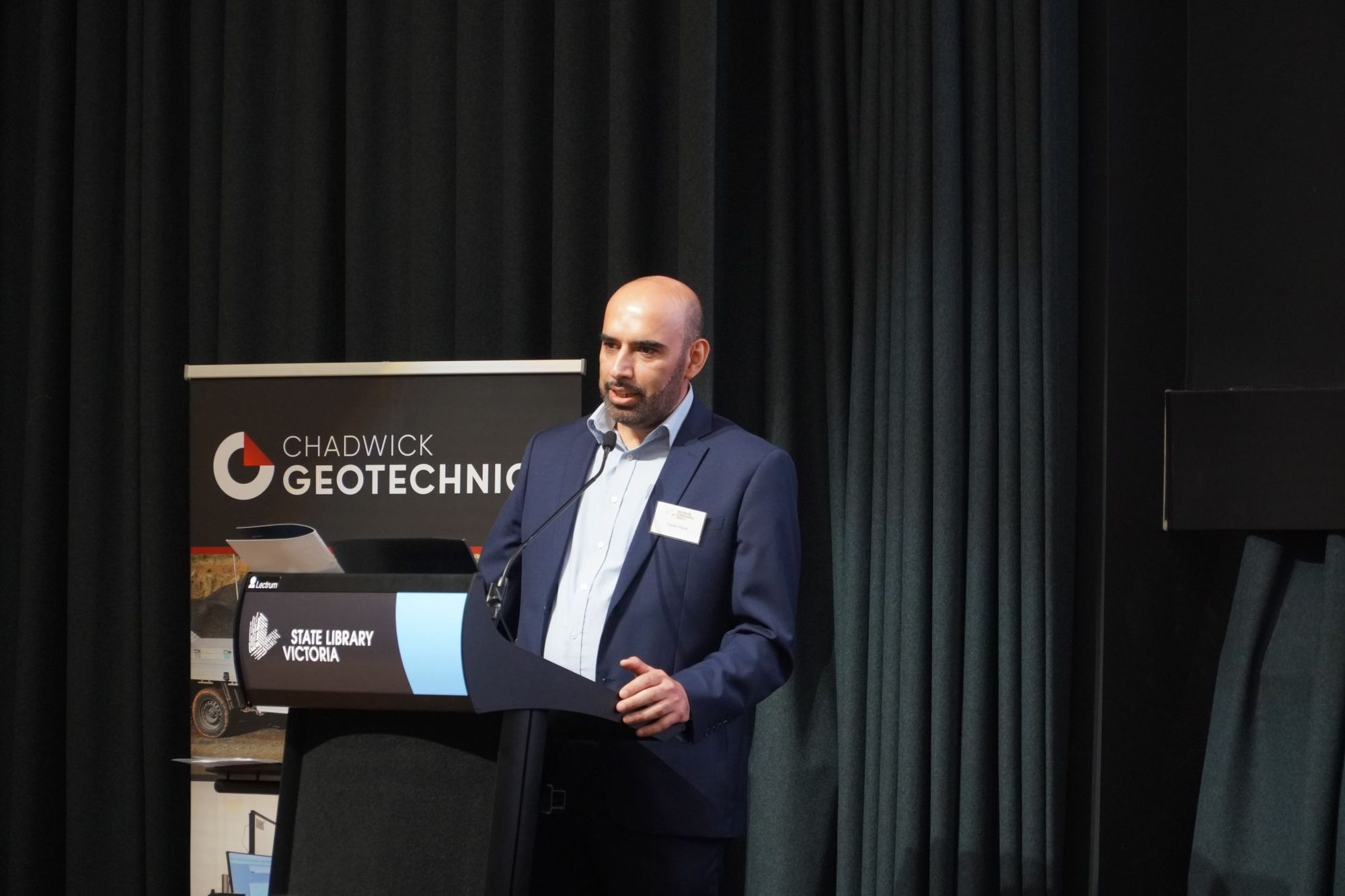 Presenting at a geotechnical industry event