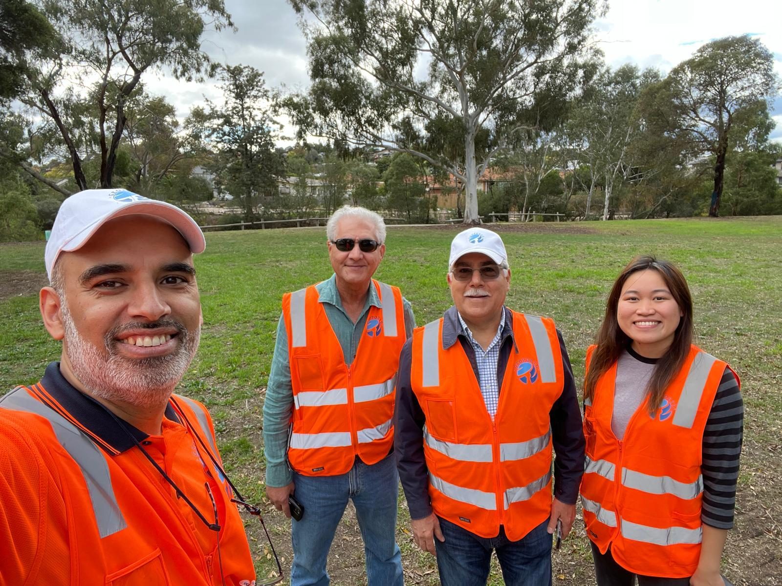 Geoporte engineers on a site visit